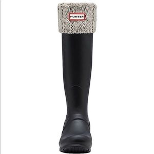 Tall Hunter rain boot stitch cable y’all boot sock